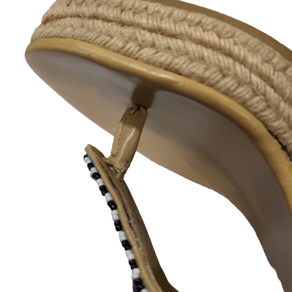 EUC Colin Stuart boho Bohemian Beaded Wedge Espedrilles 7-7.5 - Picture 13 of 14